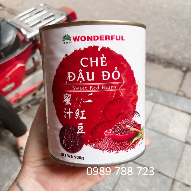 Chè Đậu Đỏ Wonderful Lon Thiếc 900g