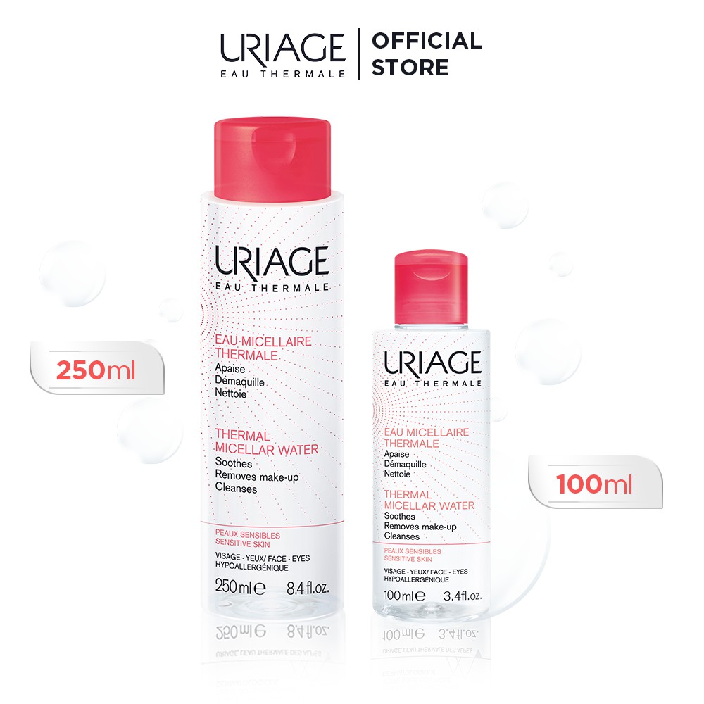 [Date 11.2022] Tẩy trang dưỡng khoáng PS cho da nhạy cảm URIAGE EAU MICELLAIRE THERMALE PS 100ml