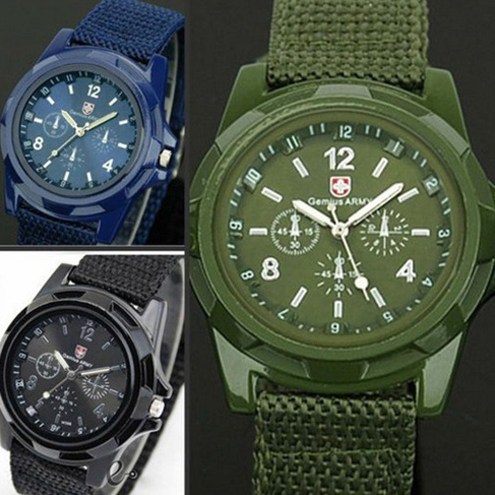 SWISS ARMY Đồng Hồ Đeo Tay Nam, Dây Đeo Nylon, Mặt Tròn, Kiểu Dáng Thể Thao
