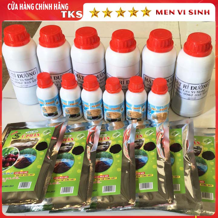 TKS - M.2 Chế Phẩm Men Vi Sinh Ủ Phân, Phân Hủy Xác Bã Thực Vật, Khử Mùi Hôi - Gói 100g