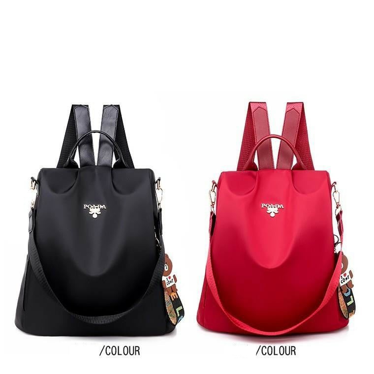 Balo Chống Trộm Đa Năng Phong Cách Hàn Quốc 2020 Cho Nữ Balo vải canvas kết hợp túi đeo vai chống trộm