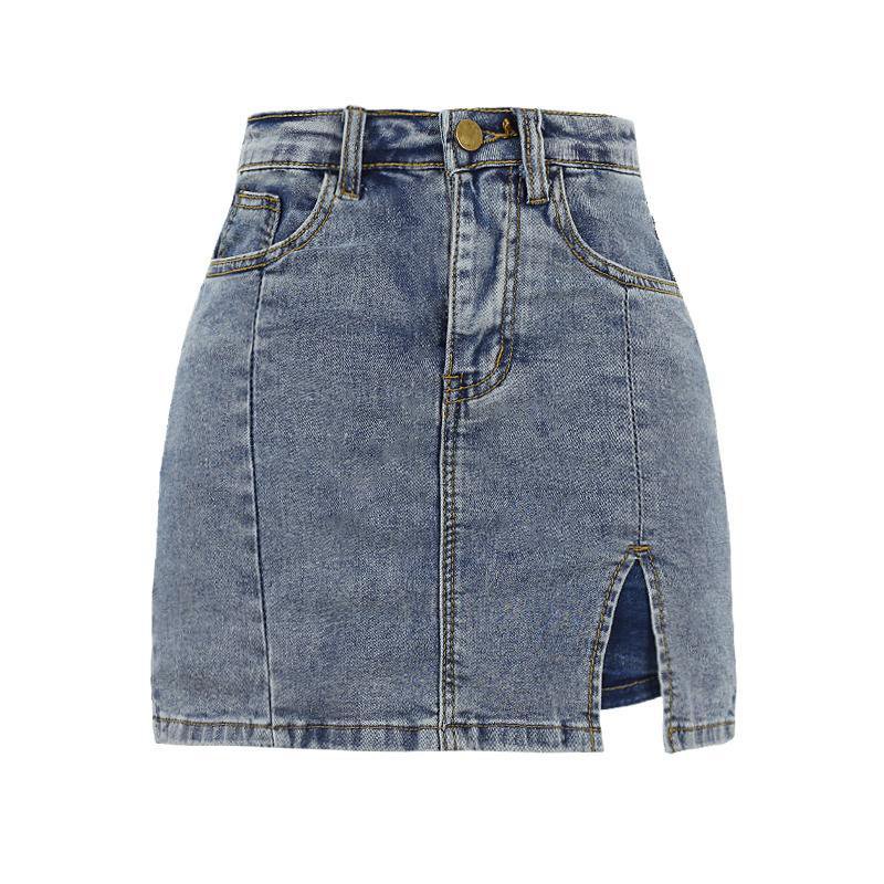 Chân Váy Jeans Lưng Cao Xẻ Tà Thời Trang Hè 2020 Cho Nữ | BigBuy360 - bigbuy360.vn