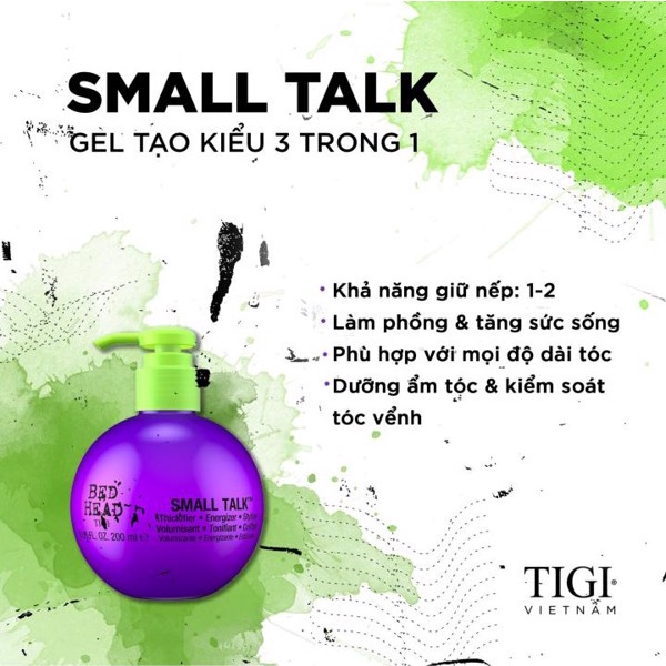 Kem Tạo Nếp Tóc Uốn Tigi Bed Head Small Talk Chính Hãng