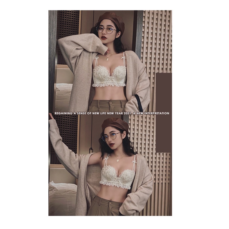 Bộ Đồ Lót Không Gọng Phối Ren Quyến Rũ Cho Nữ | BigBuy360 - bigbuy360.vn