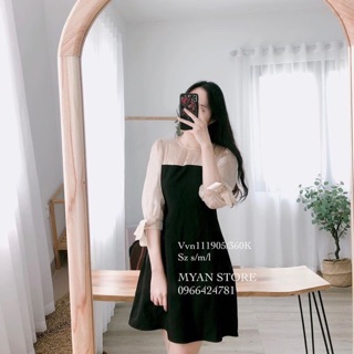 Váy xoè tay voan điệu đà nữ vay227