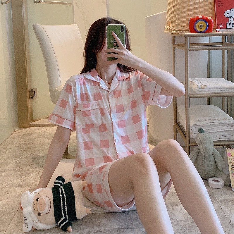 Đồ bộ pijama cộc tay bộ ngủ chất liệu vải mềm mại họa tiết dễ thương BC15 | BigBuy360 - bigbuy360.vn