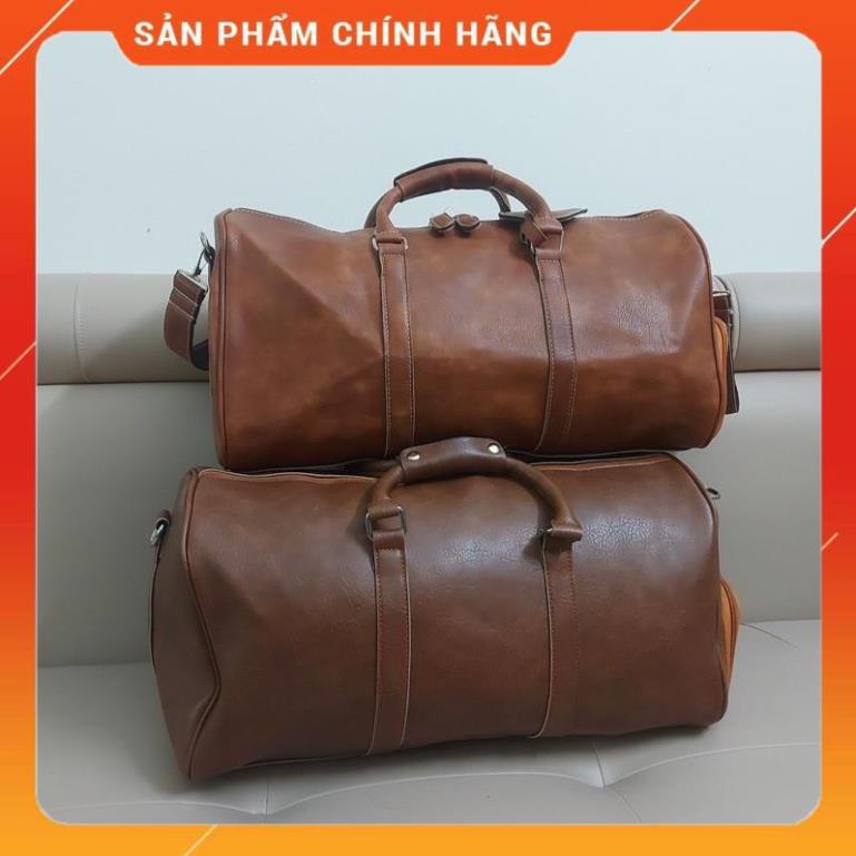 Túi Xách Da bò Du Lịch Nam Nữ Cỡ Lớn Gấp Gọn Đẹp giá Rẻ Kiểu Túi Chống Da Mềm Chống Nước Có Ngăn Để Giầy Riêng TUI-01
