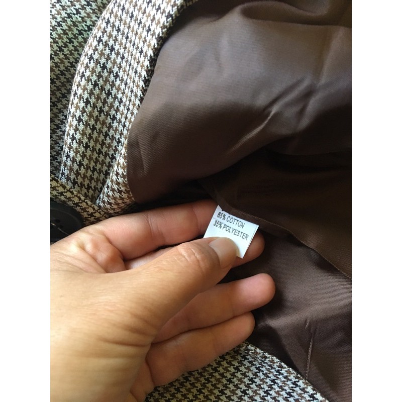 Hàng có sẵn ) Siêu phẩm áo Blazer cao cấp kẻ nâu nhỏ (có ảnh chụp thật) | BigBuy360 - bigbuy360.vn