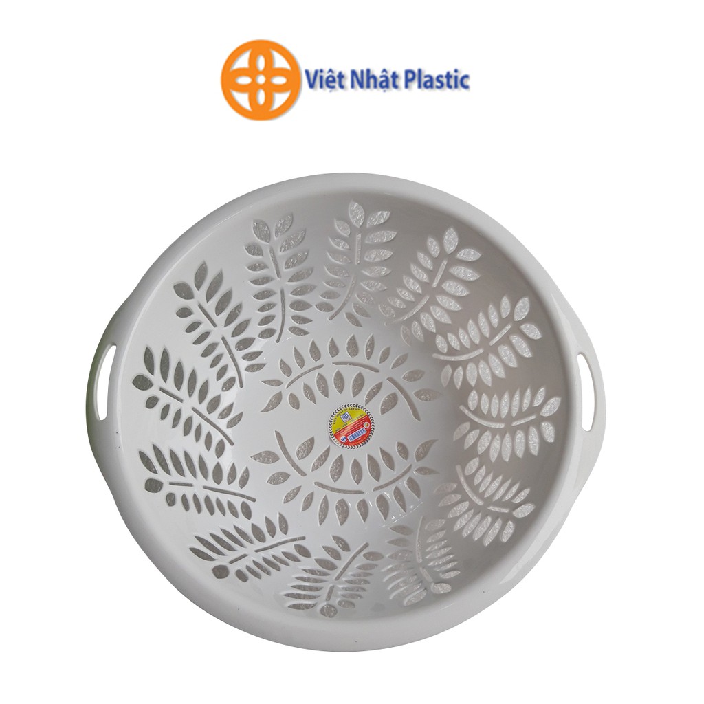 Bộ thau rổ nhựa rửa rau hoa quả đa năng có nắp đậy Việt Nhật Plastic
