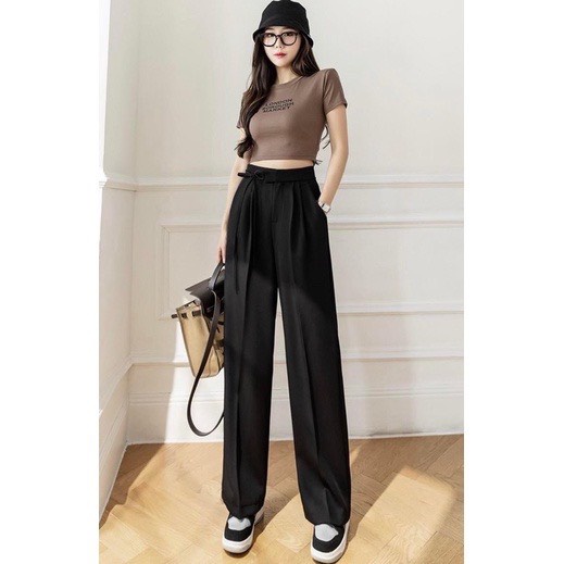 Quần Tây Ống Rộng Thắt Nơ Lệch | Smide Clothing
