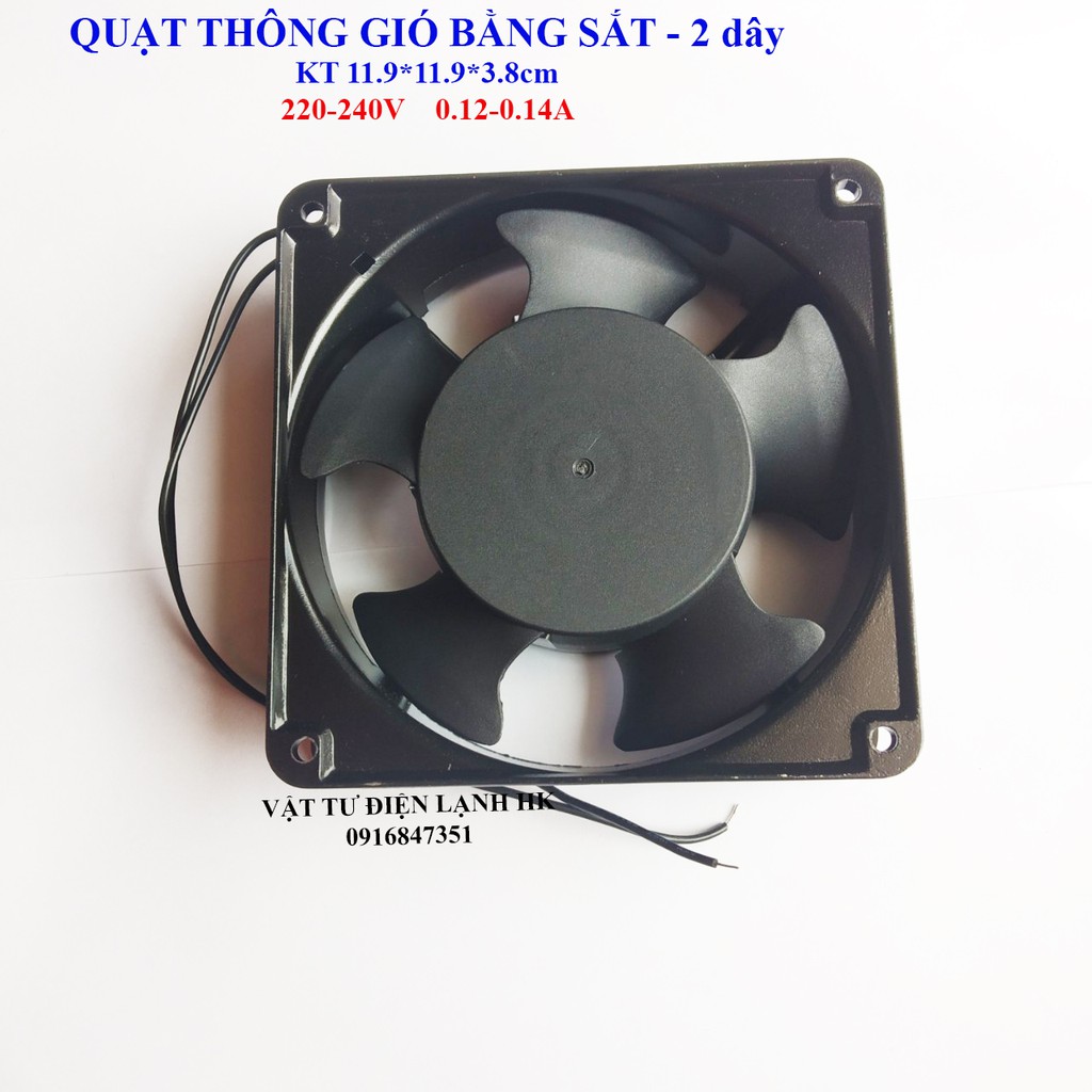 Quạt hút thông gió tủ 2 dây các loại cỡ 9x9 12x12 - quạt làm mát