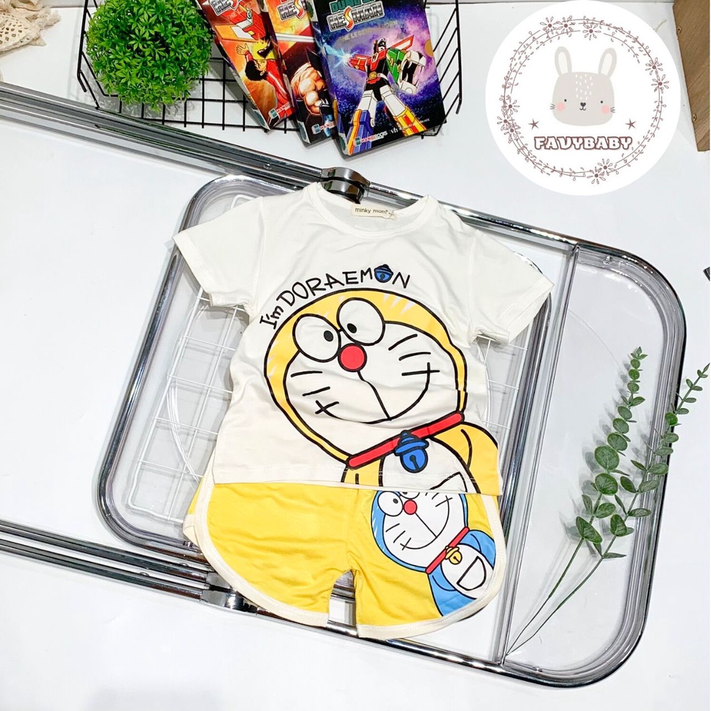 Bộ Cộc Tay MINKY MOM Chính Hãng Bé Trai Bé Gái Thun Lạnh Áo Ngắn Quần Cộc Bé Đi Học Đi Chơi 0 1 2 3 4 5 Tuổi - Favybaby