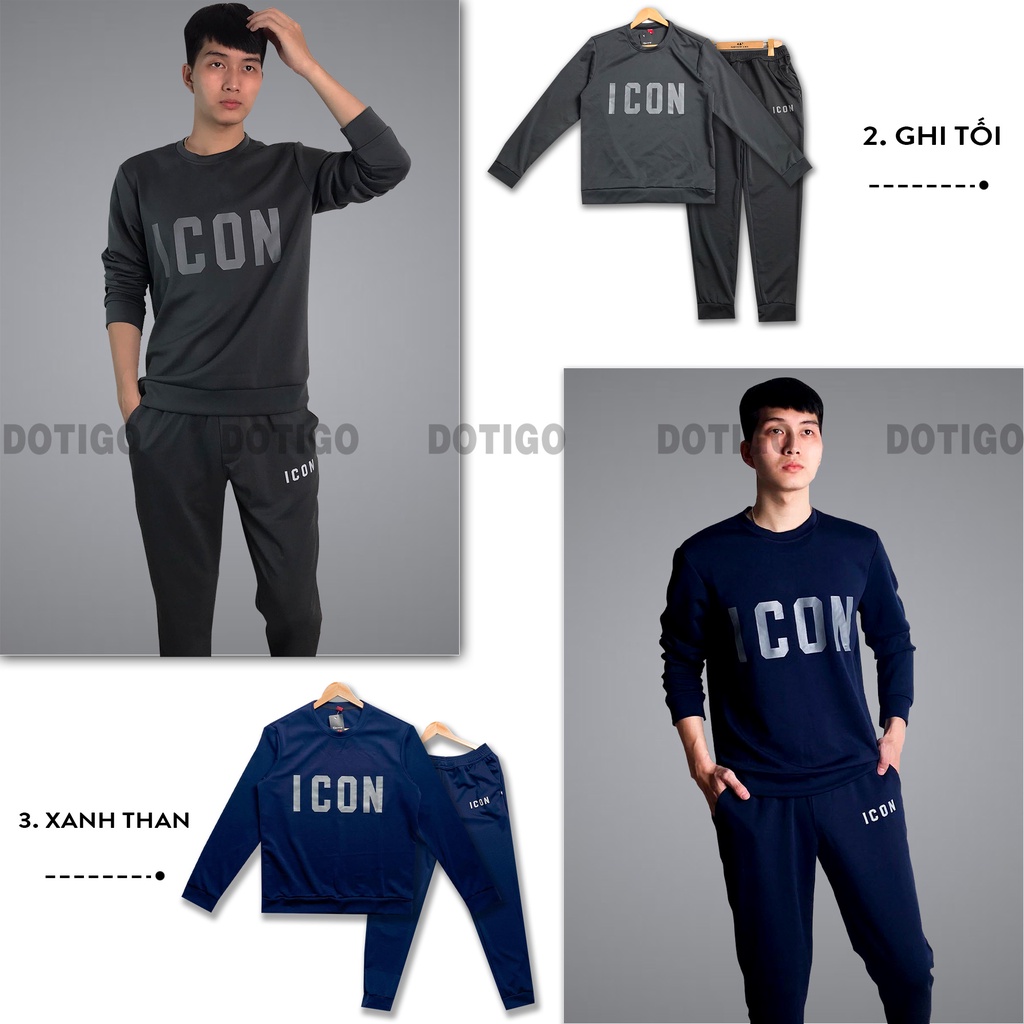 Bộ thể thao nam thu đông ICON cao cấp DOTIGO