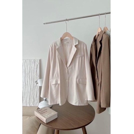 Áo blazer đệm vai kiểu dáng Hàn Quốc - Áo khoác form rộng