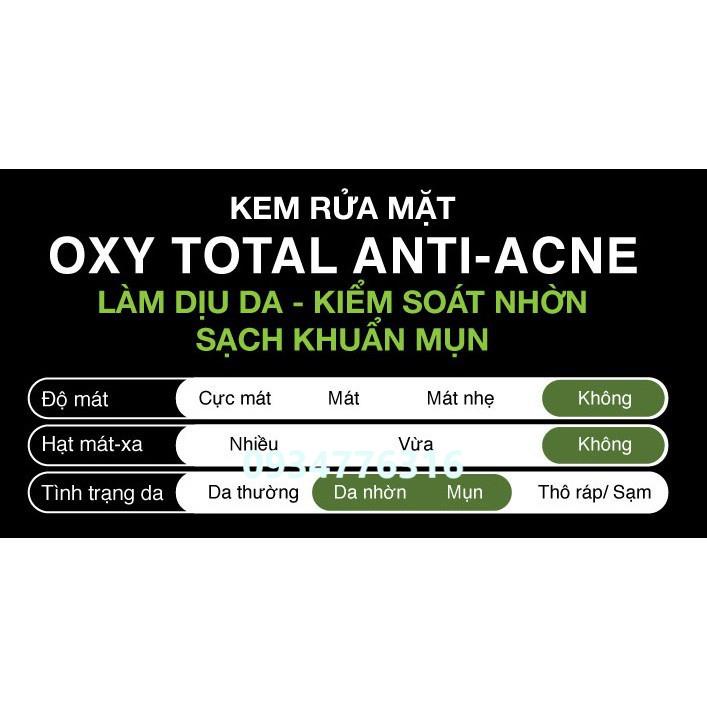 ✅ Kem rửa mặt sạch khuẩn mụn kiểm soát nhờn OXY Total Anti Acne 100g