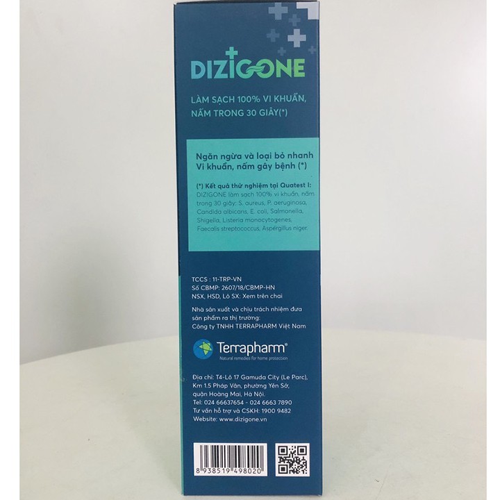 DIZIGONE Dung Dịch Sát Khuẩn Chai 500ml Giúp Tiêu Diệt Vi Khuẩn, Nấm An Toàn - Coastlinecare Pharmacy