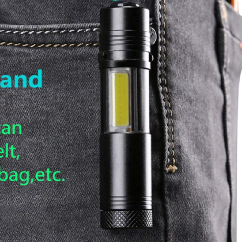 3800LM XML-Q5 + Đèn Pin LED Di động Đèn Pin Siêu Sáng Có Thể điều Chỉnh Bằng Cách Sử Dụng Pin AA 14500 Không Thấm Nước