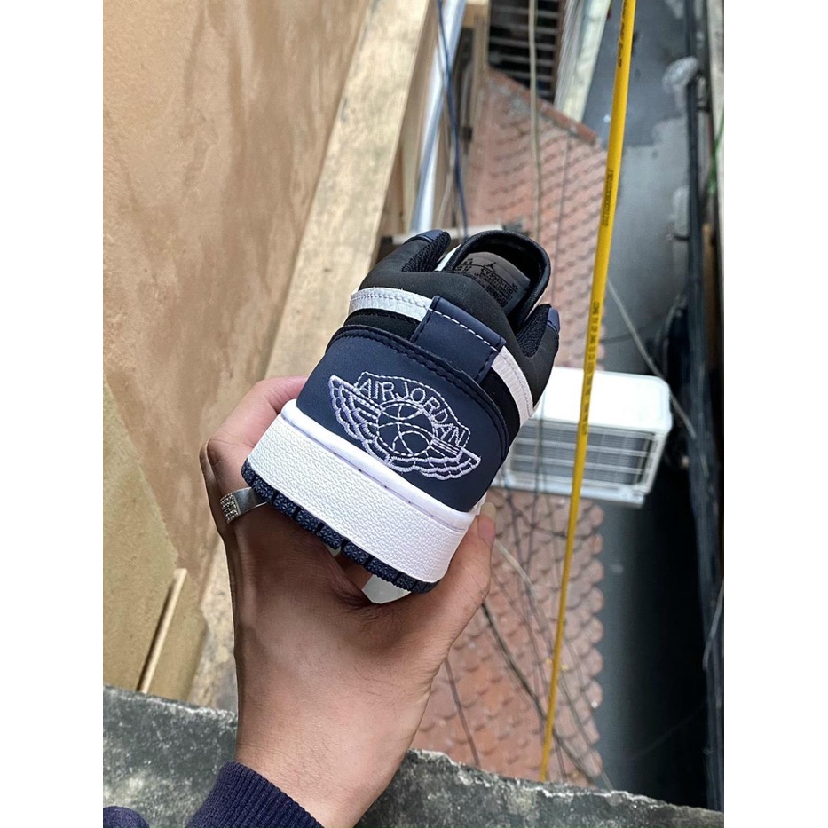 Giày 𝐉𝐨𝐫𝐝𝐚𝐧 1 low Xanh Navy, Giày JD1 low Xanh than Navy cổ thấp bản đẹp đầy đủ bill box | BigBuy360 - bigbuy360.vn
