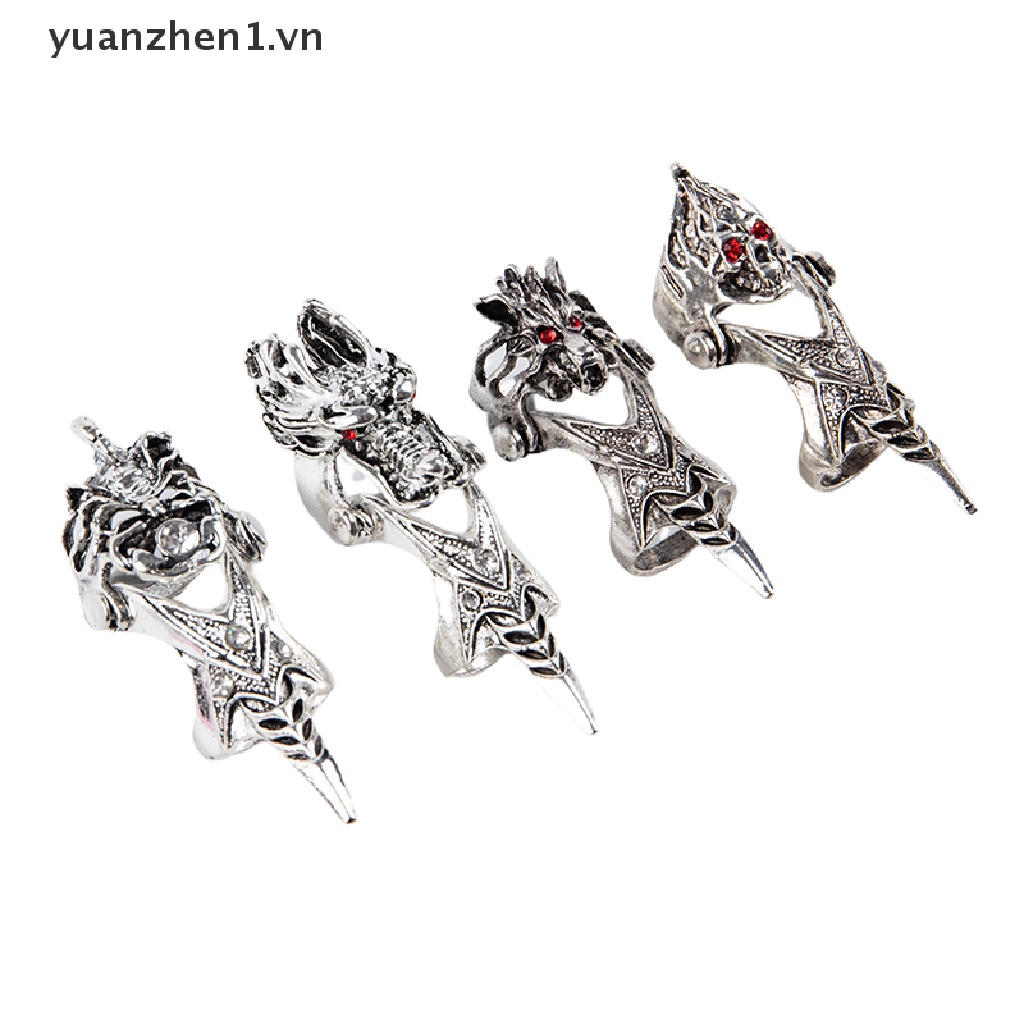 Nhẫn Hình Đầu Lâu Phong Cách Gothic Punk Cổ Điển Thời Trang Cho Nam Và Nữ