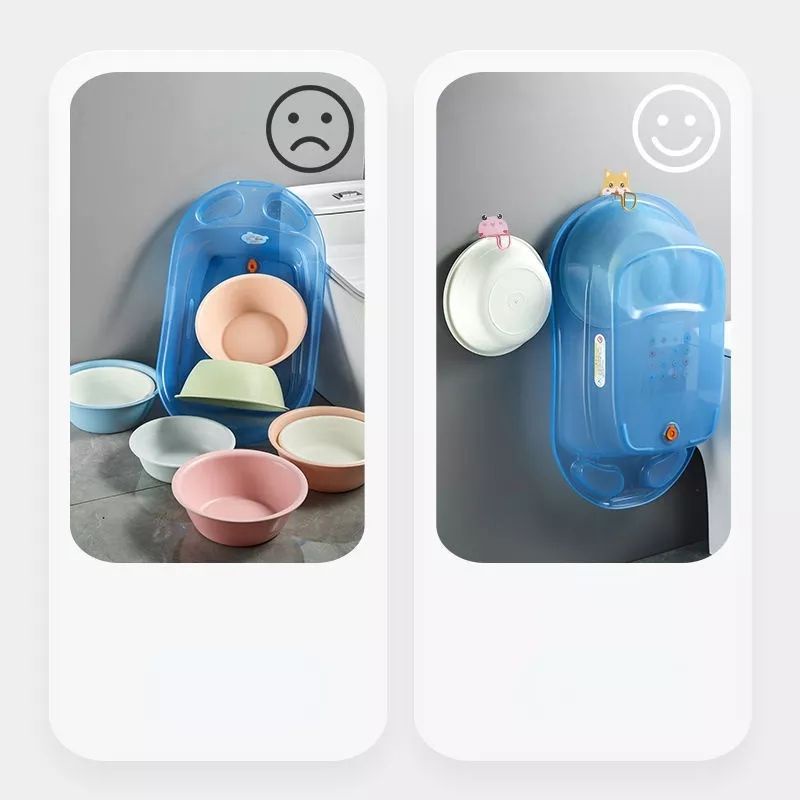 Móc Sắt Treo Thau Chậu Thớt Rổ Đồ Dùng Nhà Bếp Dán Tường Hình Thú Ngộ Nghĩnh Dễ Thương