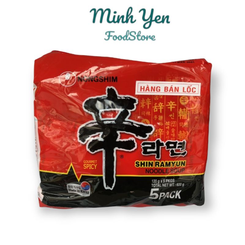 Mì cay Nongshim Shin Ramyun 120gr- Lốc 5 gói