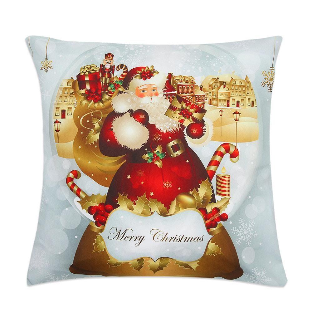 CONOPERY Vỏ Gối Sofa In Họa Tiết Giáng Sinh Dễ Thương