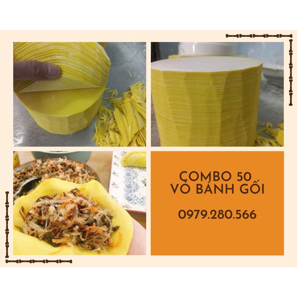 Combo 50 Vỏ bánh gối (Hàng mới, giao ngay trong 30p-1h) Vỏ bánh không ngấm mỡ, đường kính 15cm, chất lượng