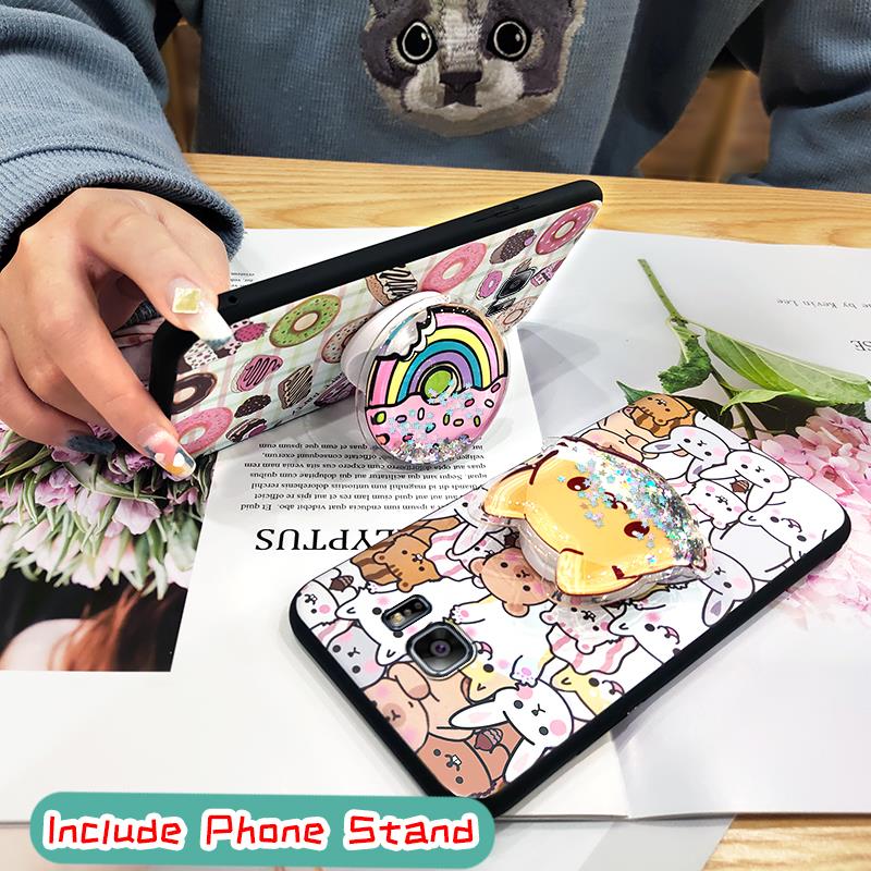 Silicone Back Cover Phone Case For Samsung Galaxy Note5/SM-N9200 Original Cartoon drift sand Dirt-resistant Cover For Woman