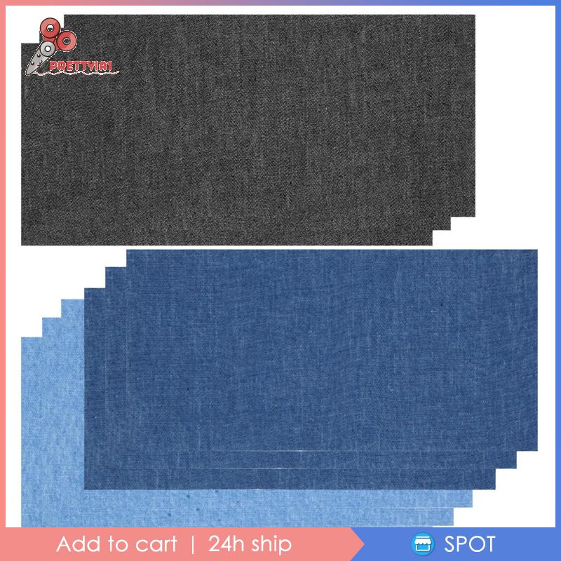 1 Miếng Dán Sửa Chữa Vải Denim Chống Nước Tự Dính Hình Chữ Nhật DIY
