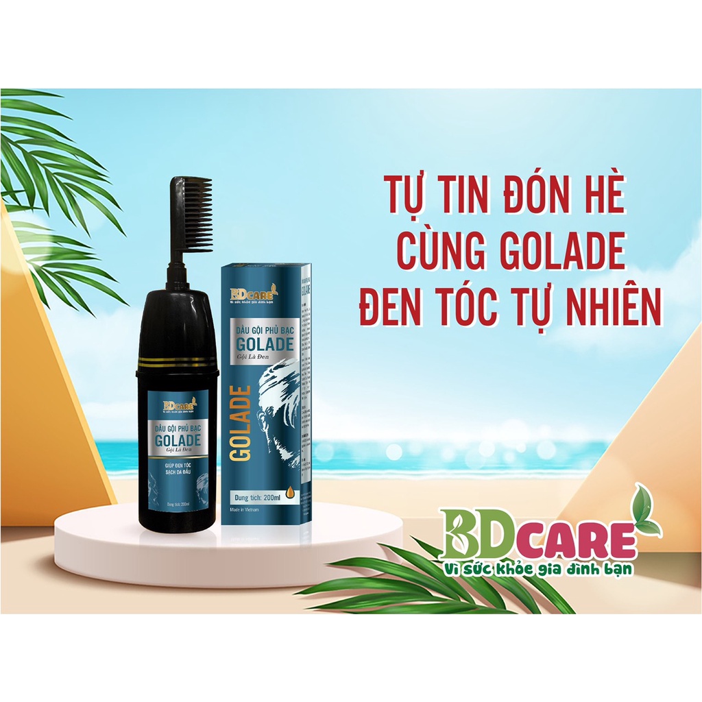 DẦU GỘI PHỦ BẠC GOLADE .dầu gội đen tóc.dầu phủ bạc.bdcare.golade.nhuộm đen phủ bạc.