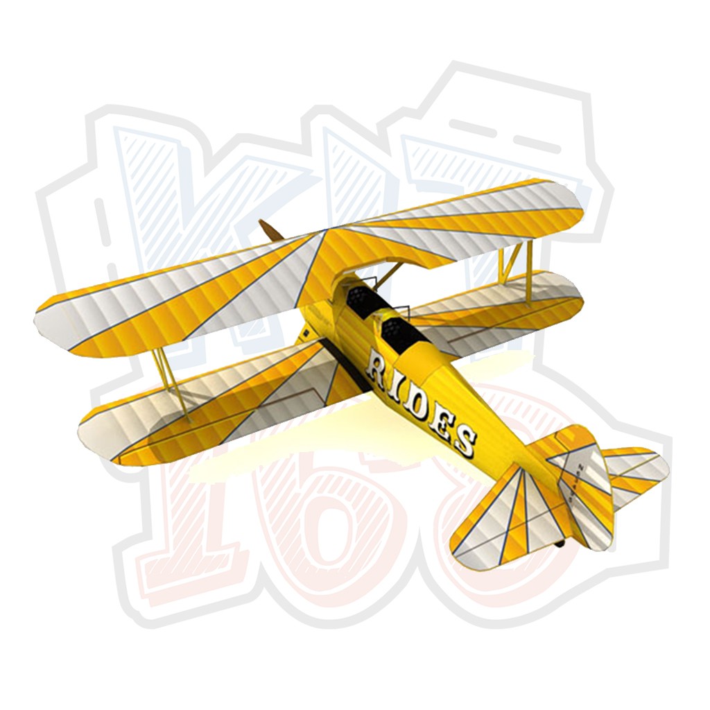 Mô hình giấy Máy bay quân sự Stearman Biplane N63495