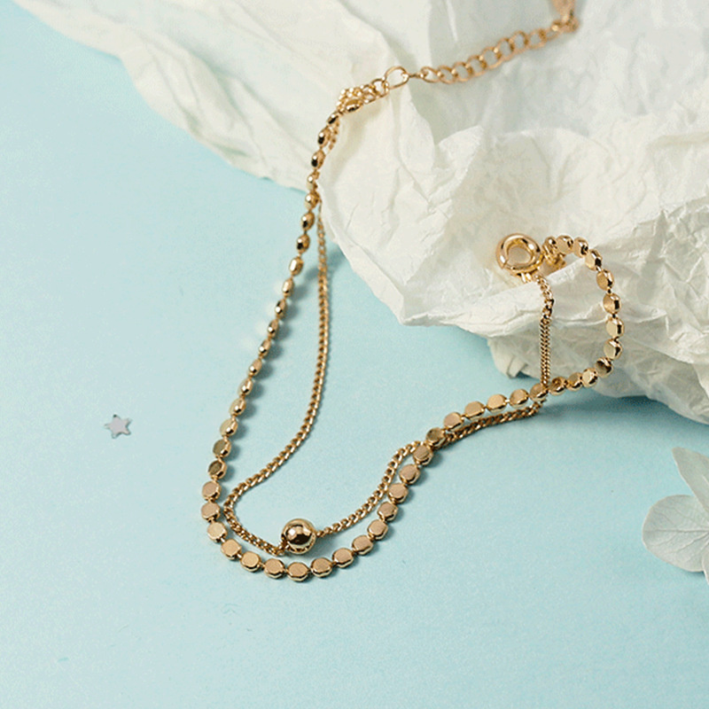 Nữ 2 Lớp Bạc Vòng Tay