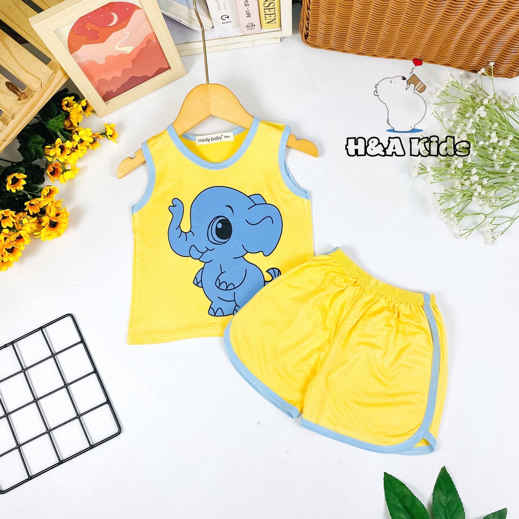 [Bé 19-33kg] Bộ Ba lỗ thun lạnh in hình SIZE ĐẠI cho bé trai bé gái từ 19-33kg - HÀNG CHUẨN LOẠI 1