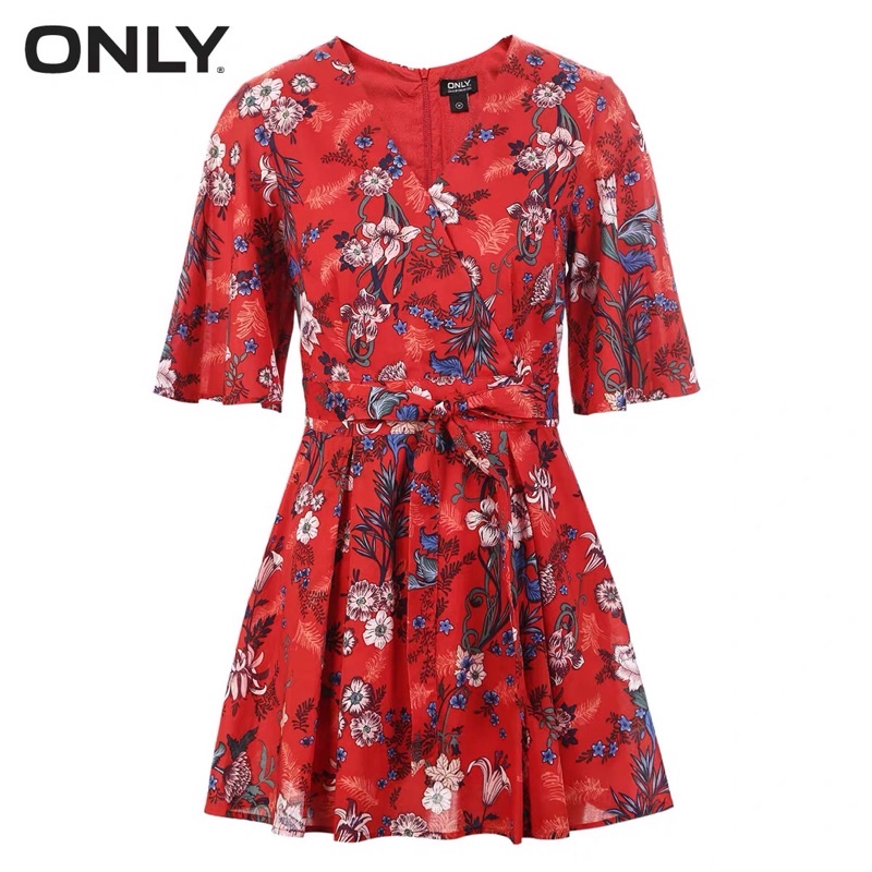 Đầm hoa đỏ Only