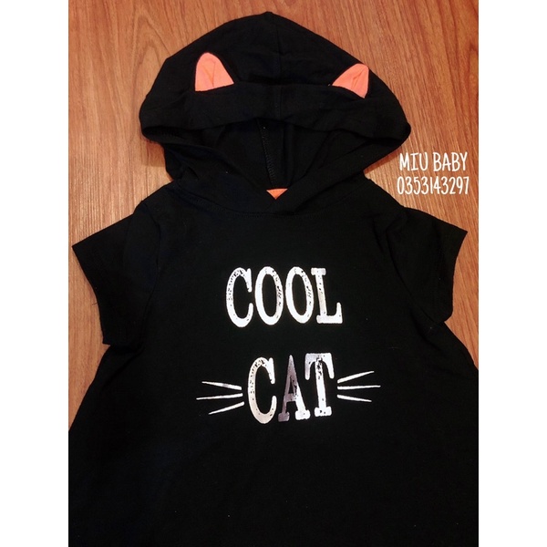 Váy xuông có mũ bé gái Cool Cat siêu đẹp