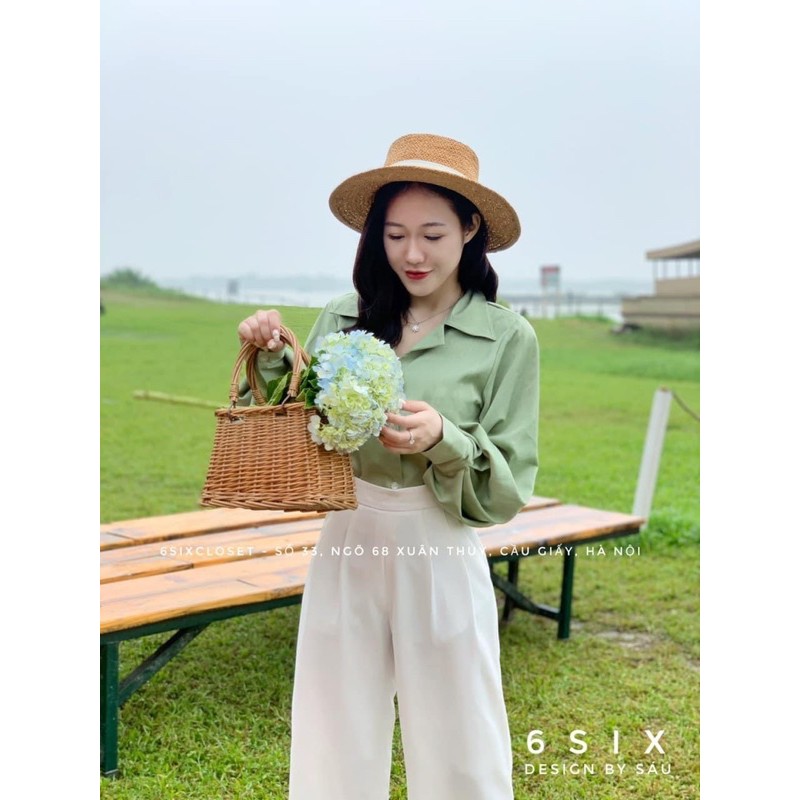 Quần suông nữ khoá cạnh, quần culottes nữ ống rộng | BigBuy360 - bigbuy360.vn