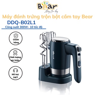 Máy đánh trứng trộn bột cầm tay bear ddq-b02l1, 10 tốc độ, cs 300w - kemkenshop