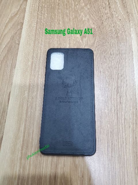 Ốp lưng Samsung A51 / A71 / A52 chống sốc vải đầu hươu cao cấp