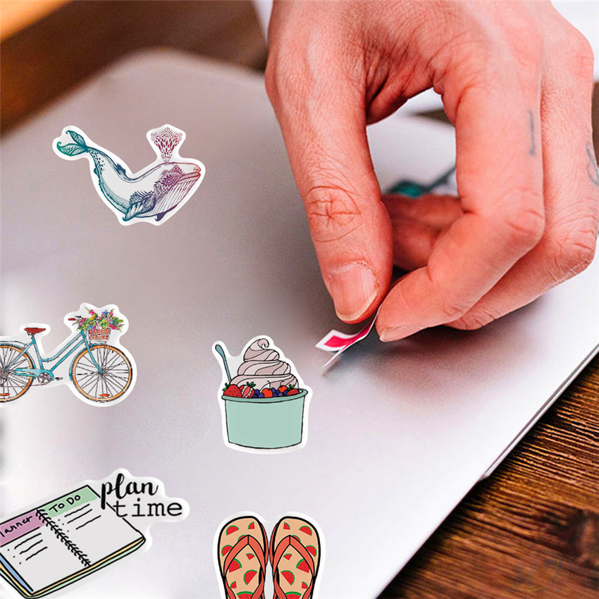 Bộ 100 Miếng Dán Graffiti Không Thấm Nước Thời Trang