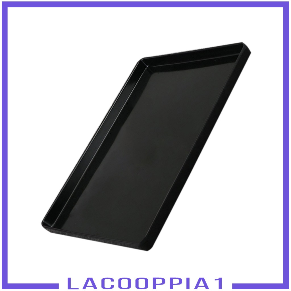 [LACOOPPIA1] Serving Fruit Bread Plate Wooden Breakfast Dishes Tea Bed Tray Black Platter