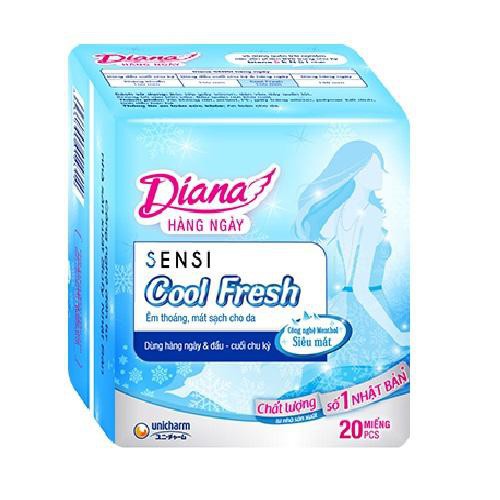 Băng Vệ Sinh Diana Cool Fresh Không Cánh / Có Cánh / Hằng Ngày.