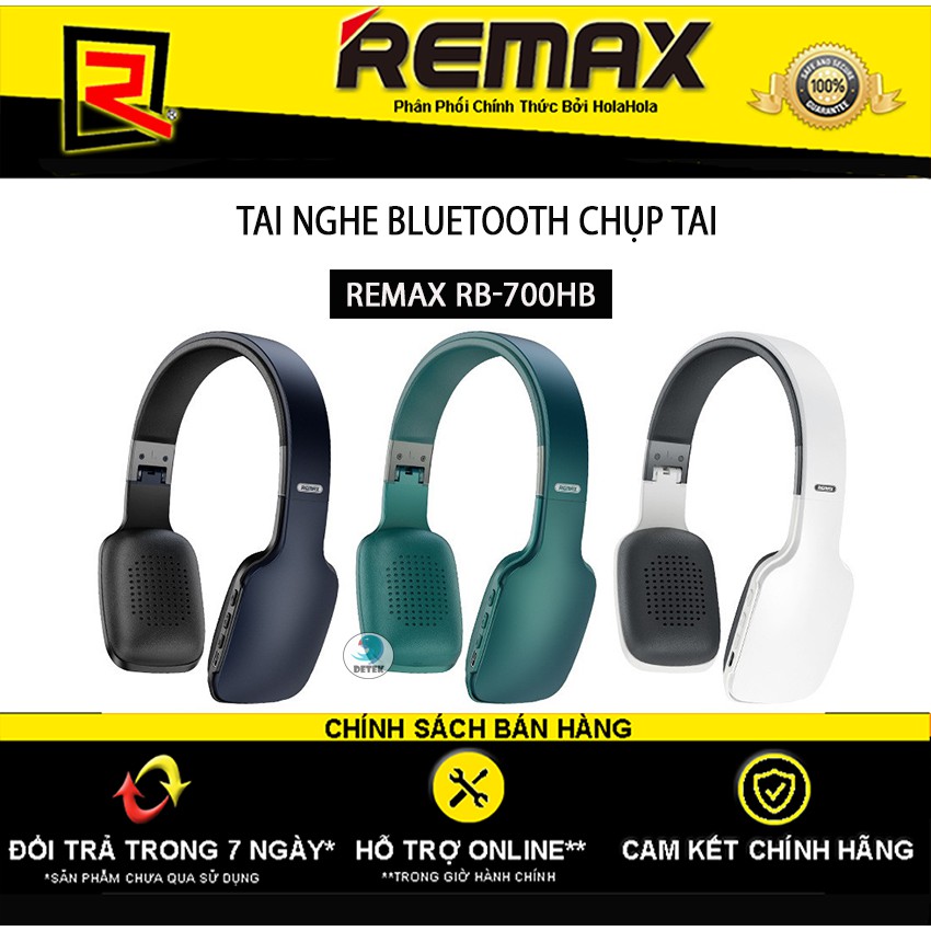 [Mã 267ELSALE hoàn 7% đơn 300K] Tai nghe Bluetooth Chụp Tai Remax RB-700HB (Trắng,đen,xanh)