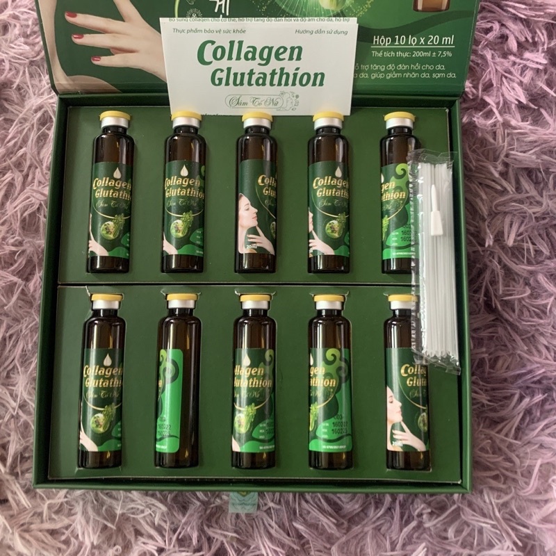 Collagen nước Nhật Bản Inter Techno 25000mg và Collagen tươi Glutathion 10000mg giúp trẻ hóa da, đẹp da