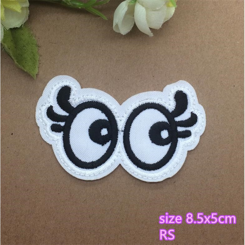 Tất Cả Các Loại Miếng Dán Ủi Quần Áo Thêu Dòng Hình Đôi Mắt Có Thể Được Ủi Bằng Tay / Quần