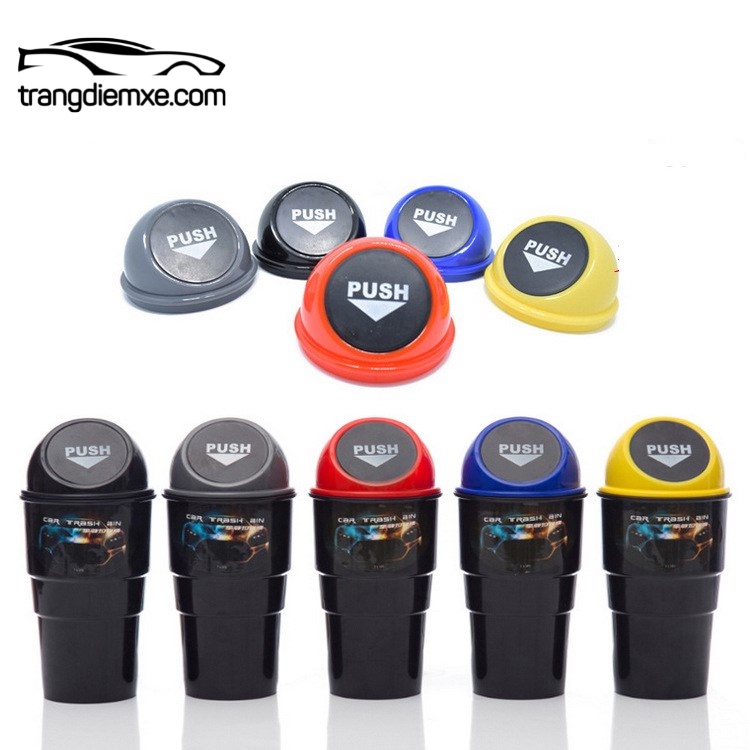 Thùng Rác Mini Nắp Rời - Thùng Rác Ô Tô Có Nắp Đậy 6 By-077