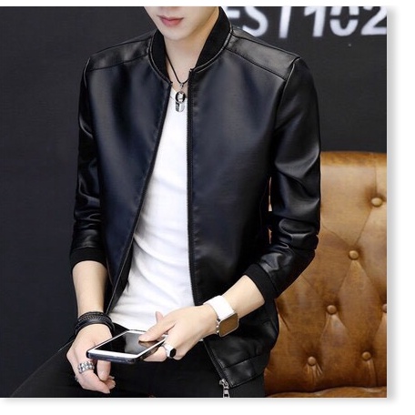 Áo khoác da nam bomber xịn xò cao cấp cho các bạn cool ngầu , bao bảnh NYNA STORE