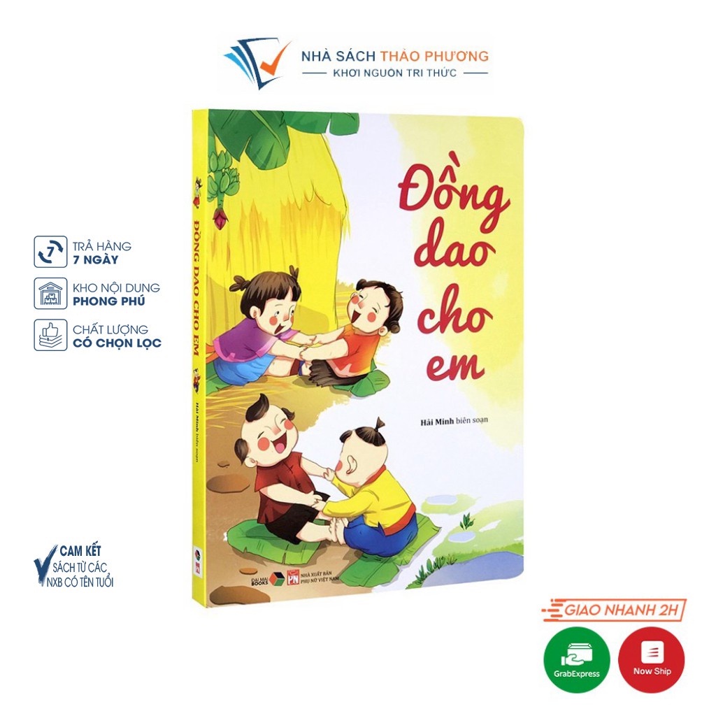 Sách - Đồng dao cho em (bìa cứng) giúp trẻ tập nói và phát triển ngôn ngữ