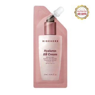 Kem trang điểm làm sáng da chống nắng Hidehere Hyaluron BB Cream 25ml