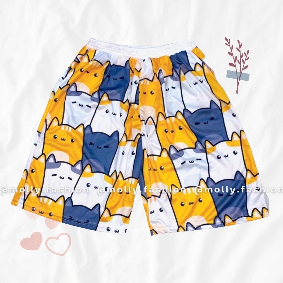 Quần Short lửng Cartoon Unisex BST 03 ❤️ QUẦN ĐÙI HOẠT HÌNH nhiều mẫu Freesize Molly Fashion