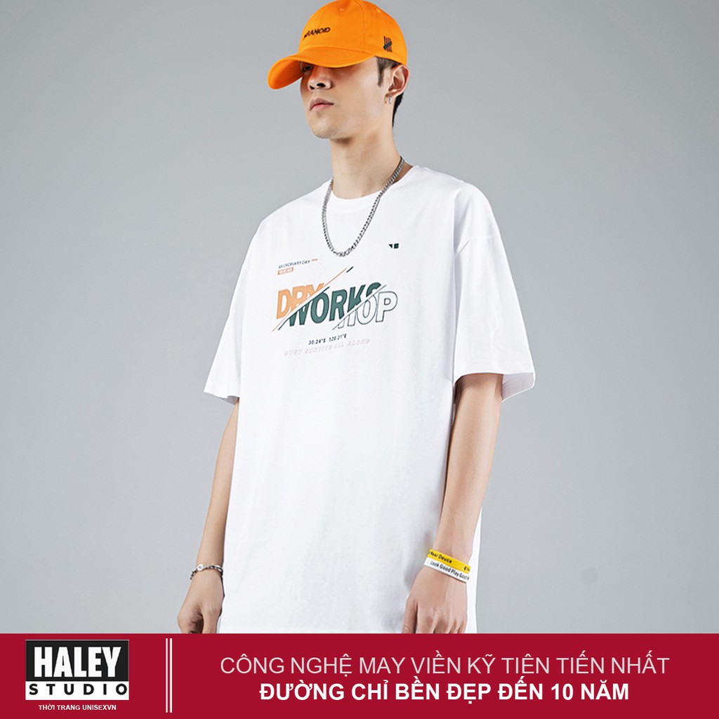 Áo thun Nam Nữ Unisex TN354 Form rộng tay lỡ HALEY street wear Basic cao cấp chất cotton 100% phông siêu mát Haley